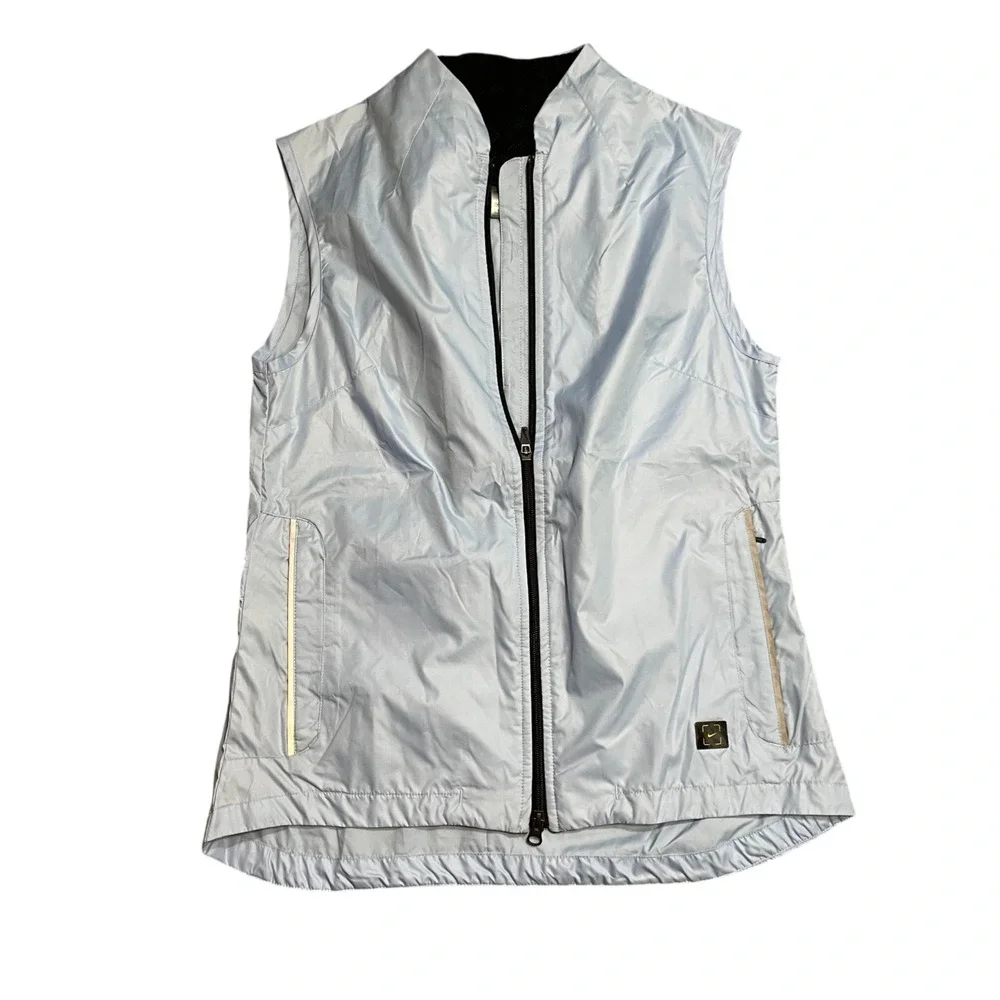 Nike‎ Medium B(8-10) Blue Vest  Women's Running Sleeveless Full Zip Zip Pockets